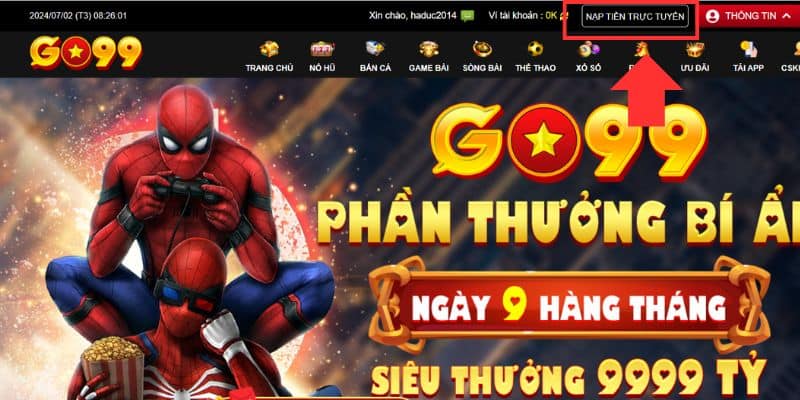 Hướng Dẫn Nạp Tiền Go99 Tham Gia Cá Cược